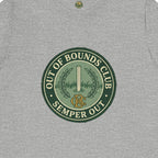 Semper Out Tee - OBC Fake Latin Motto Badge