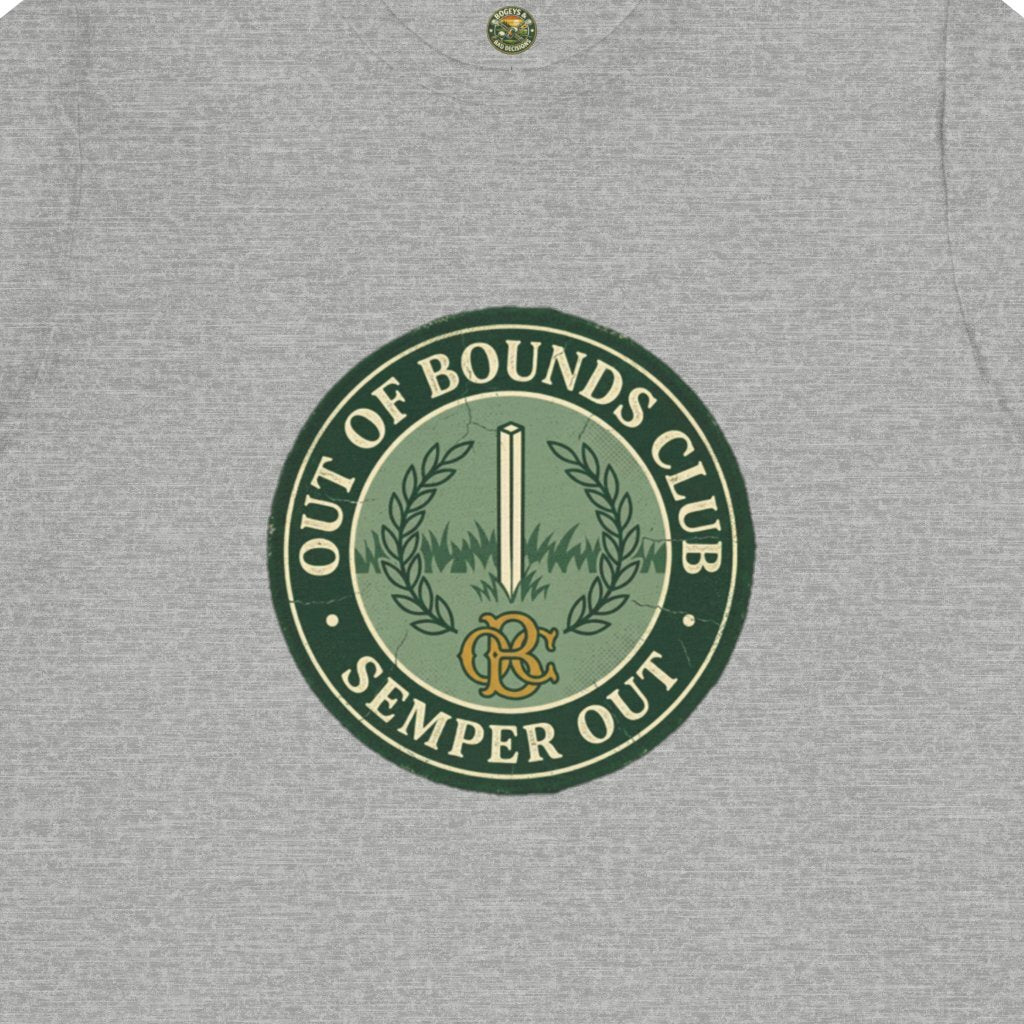 Semper Out Tee - OBC Fake Latin Motto Badge