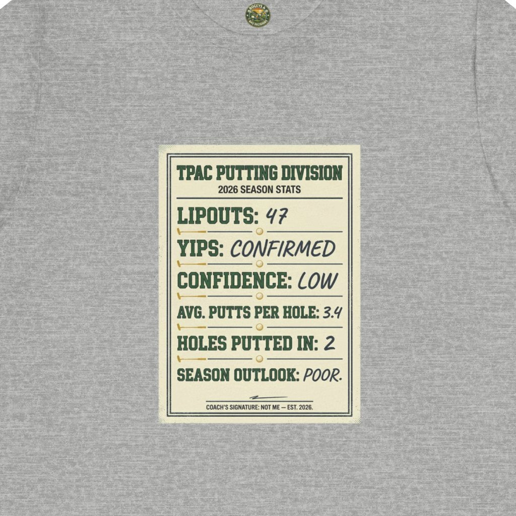 TPAC Putting Stats Sheet Tee — 2026 Season