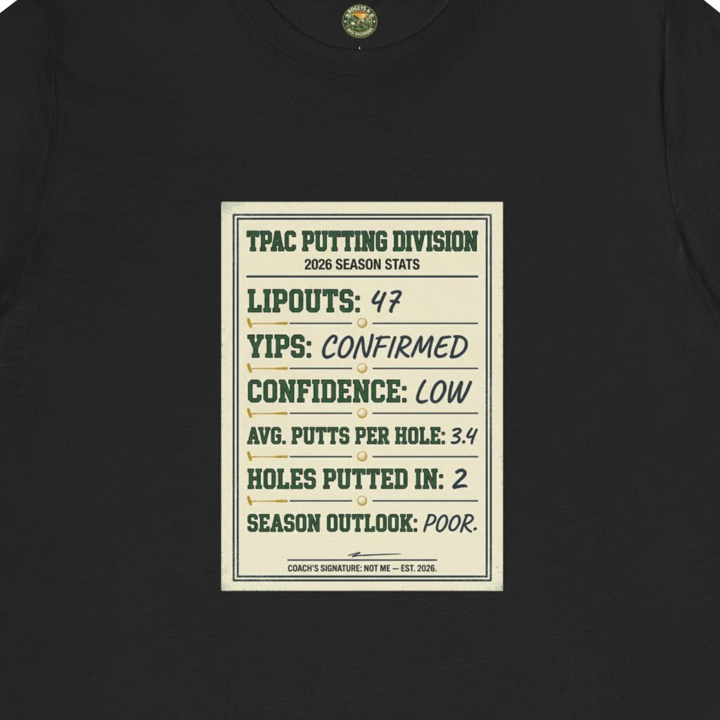 TPAC Putting Stats Sheet Tee — 2026 Season