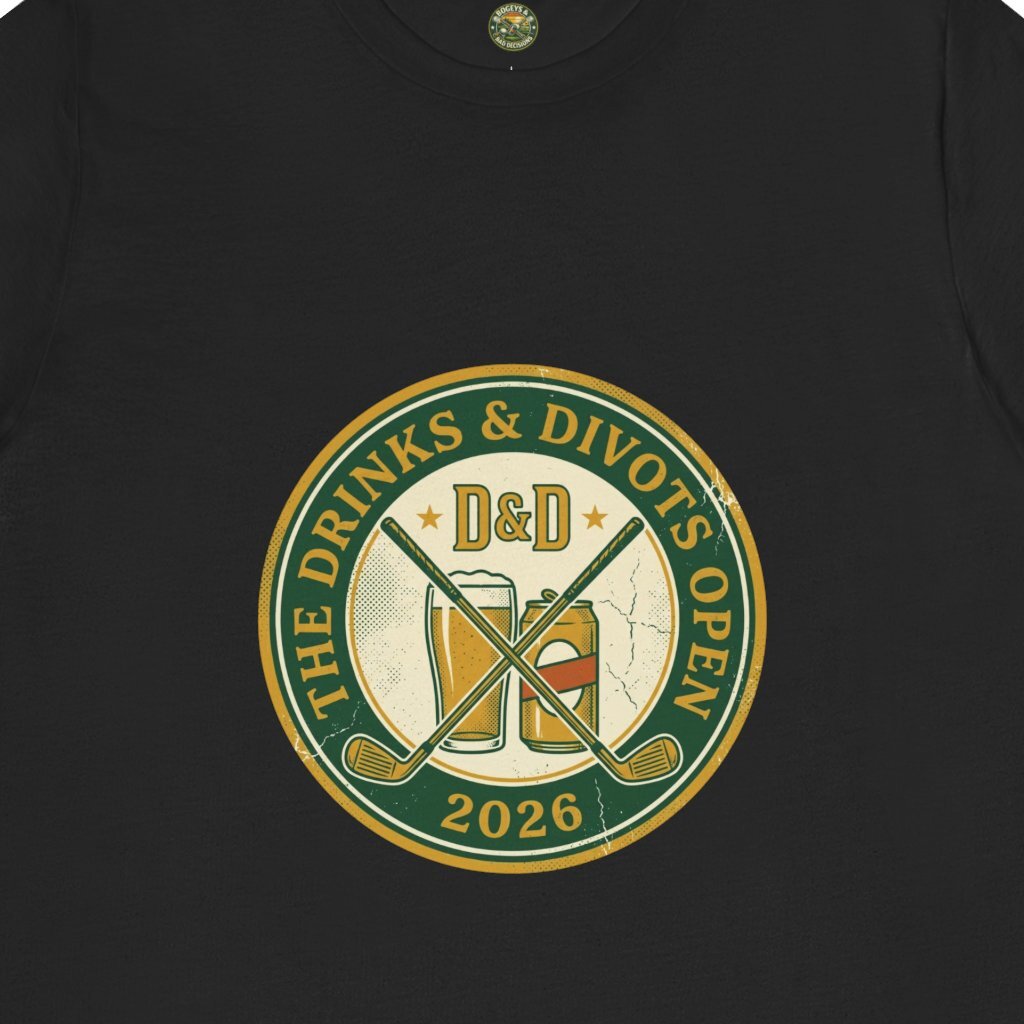 Drinks & Divots Open Badge Tee