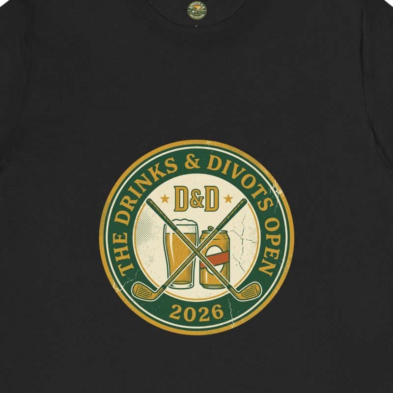 Drinks & Divots Open Badge Tee