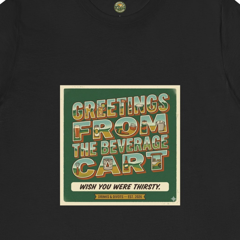 Greetings From The Beverage Cart — Vintage Postcard Tee