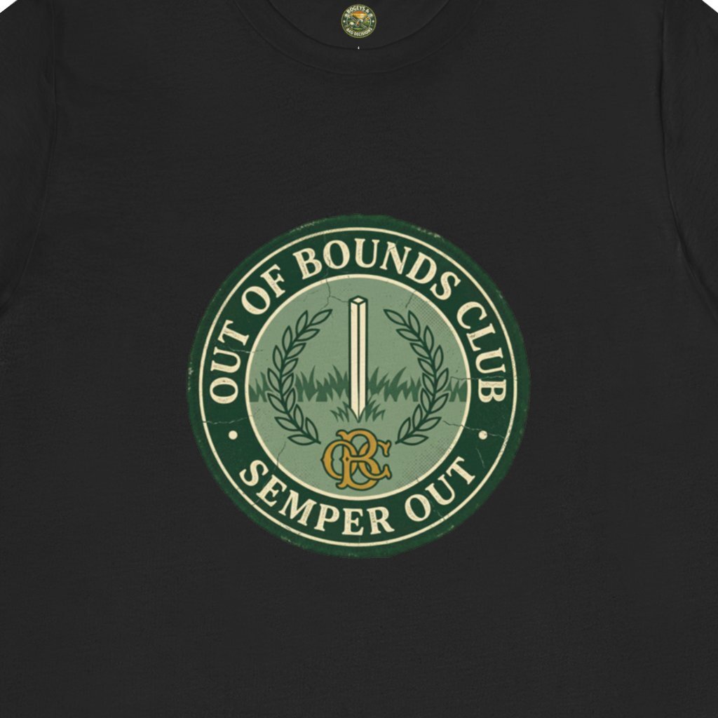 Semper Out Tee - OBC Fake Latin Motto Badge