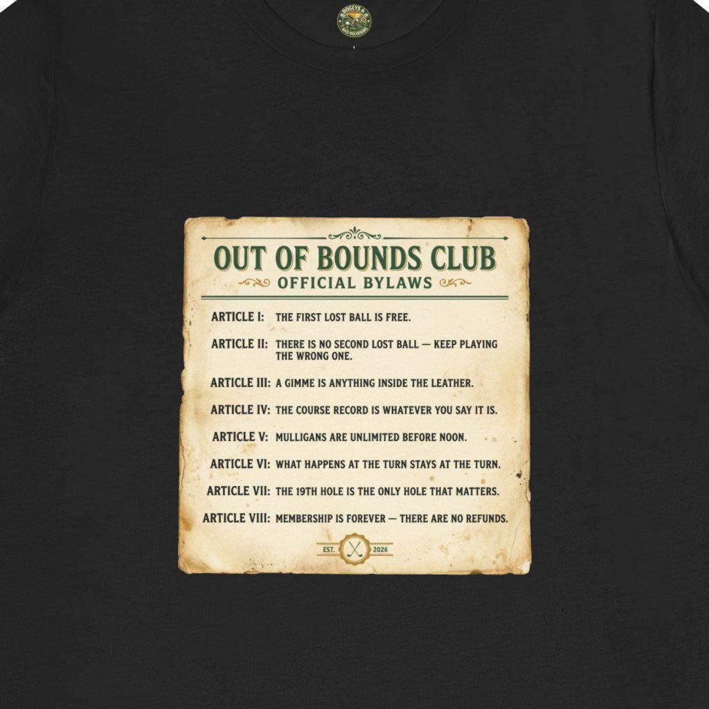 OBC Club Bylaws Tee — Vintage Fake Rulebook