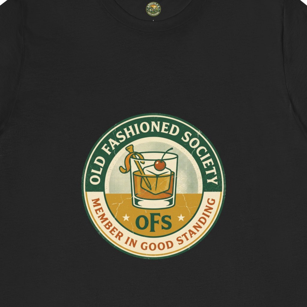 Old Fashioned Society Tee - Cocktail Badge