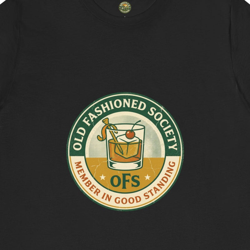 Old Fashioned Society Tee - Cocktail Badge