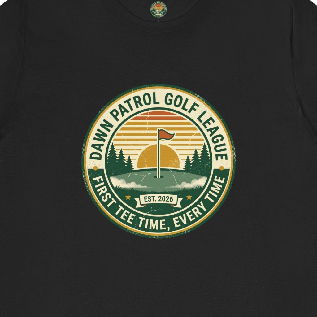Dawn Patrol Golf League Badge Tee