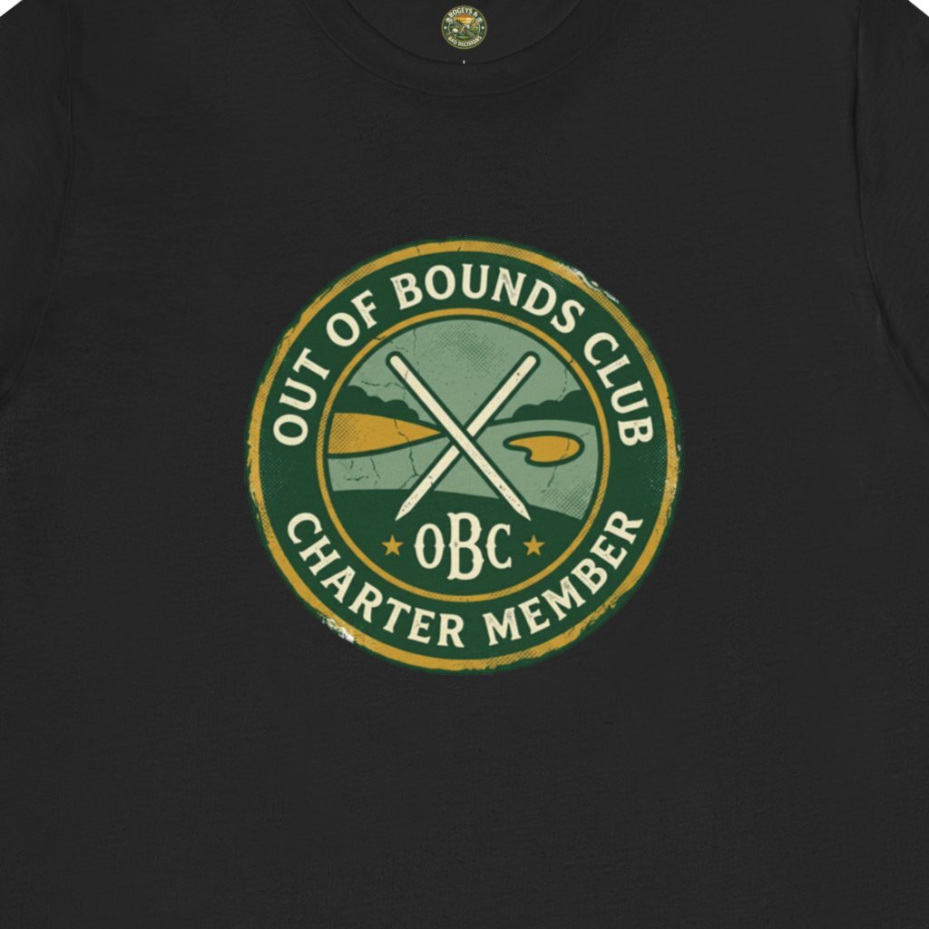 Out of Bounds Club Charter Member Badge Tee