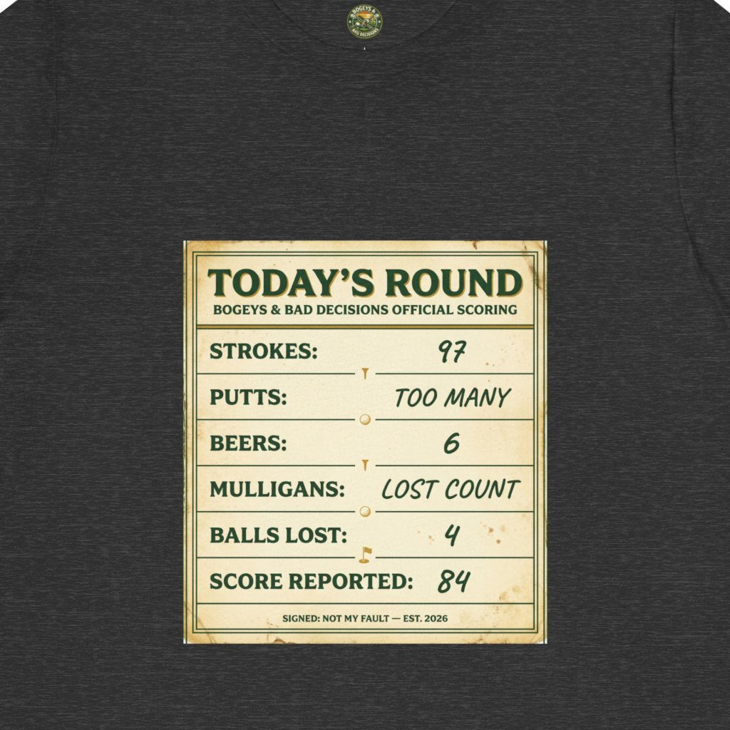 Today's Round Tee — Vintage Faux Scorecard