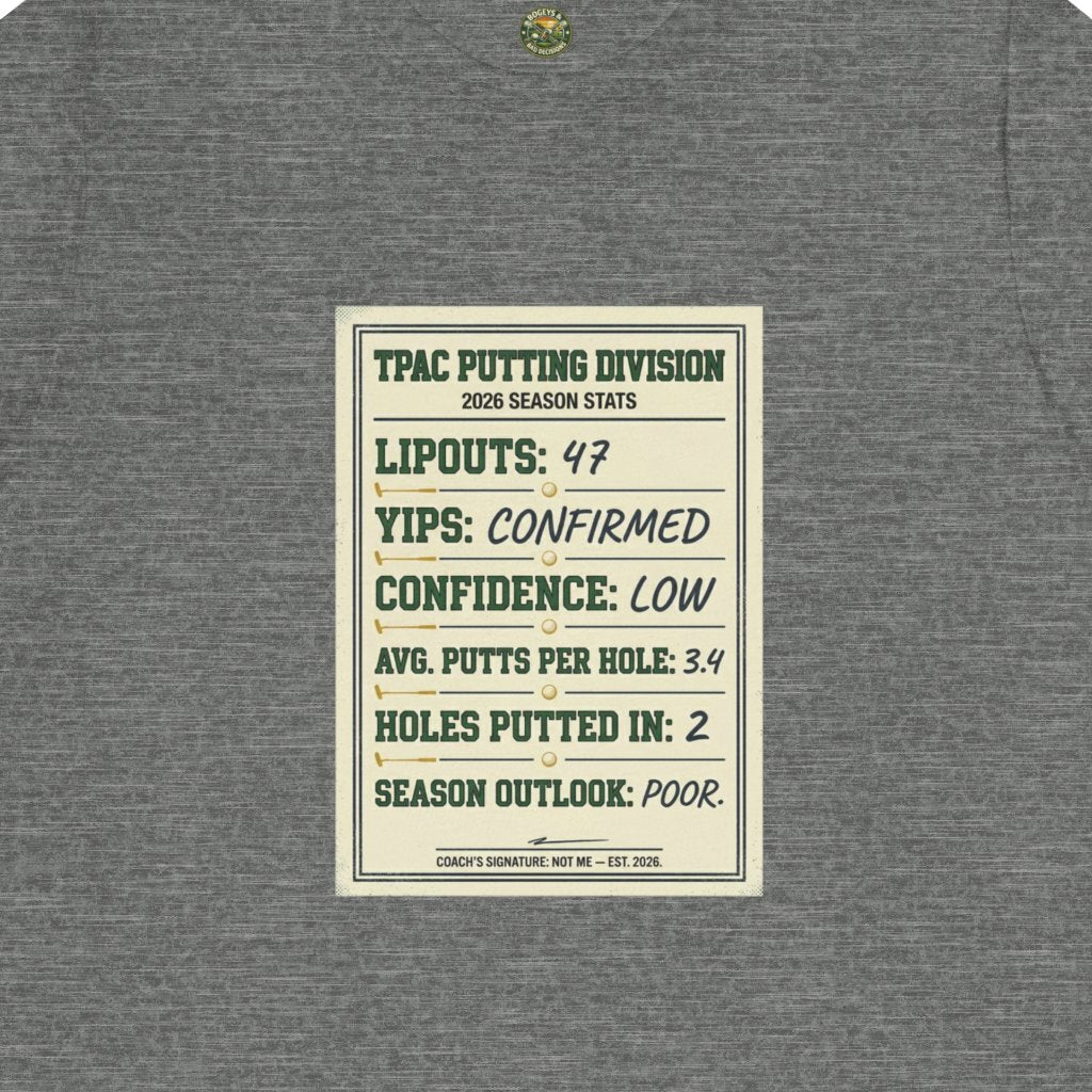 TPAC Putting Stats Sheet Tee — 2026 Season