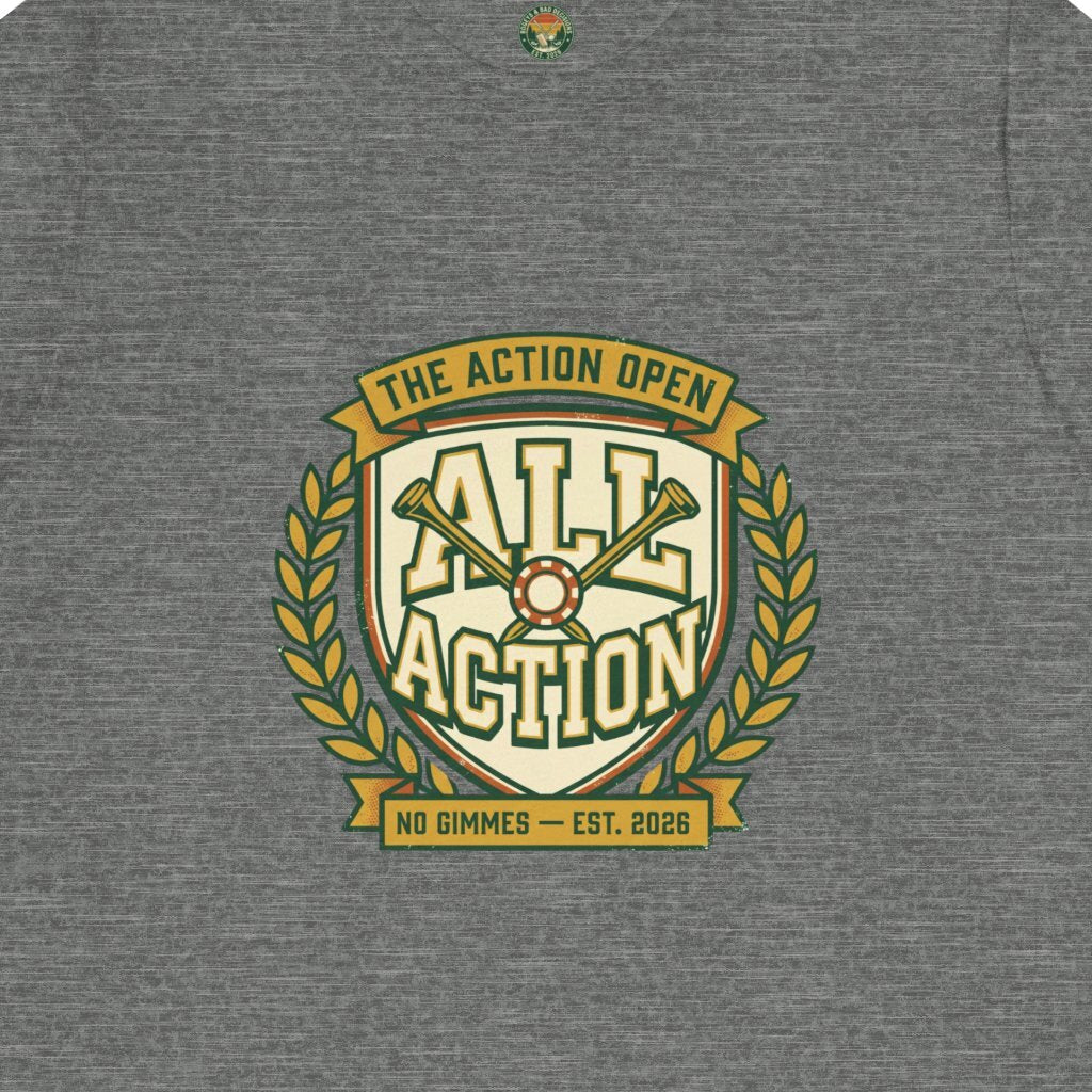 The Action Open Tee — Fake Golf Tournament Crest