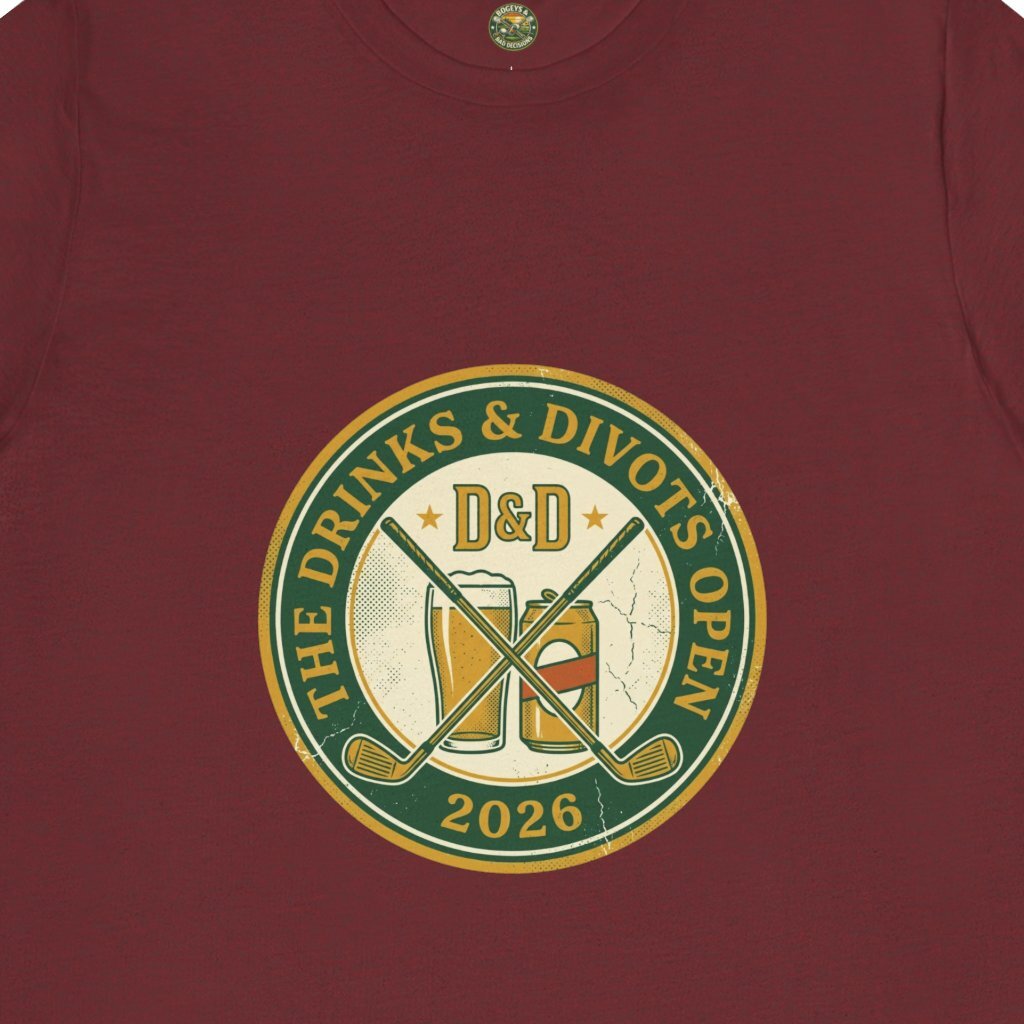 Drinks & Divots Open Badge Tee