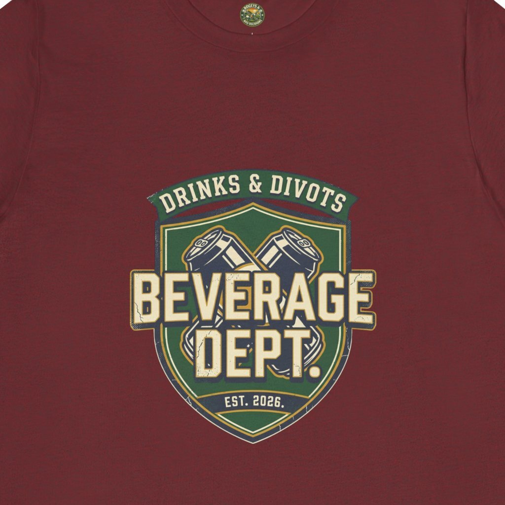 D&D Beverage Department Tee — Crossed Beer Cans Crest