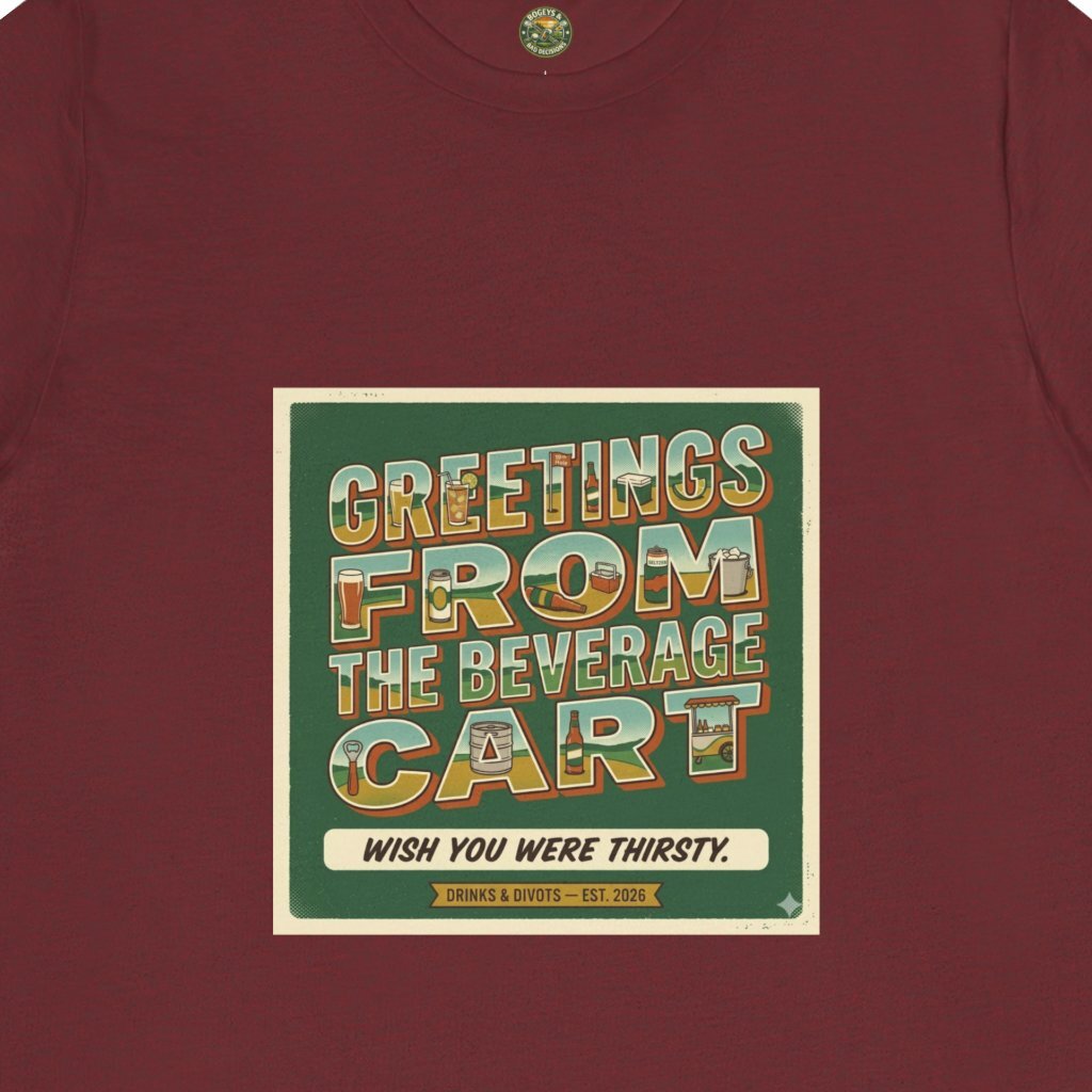 Greetings From The Beverage Cart — Vintage Postcard Tee