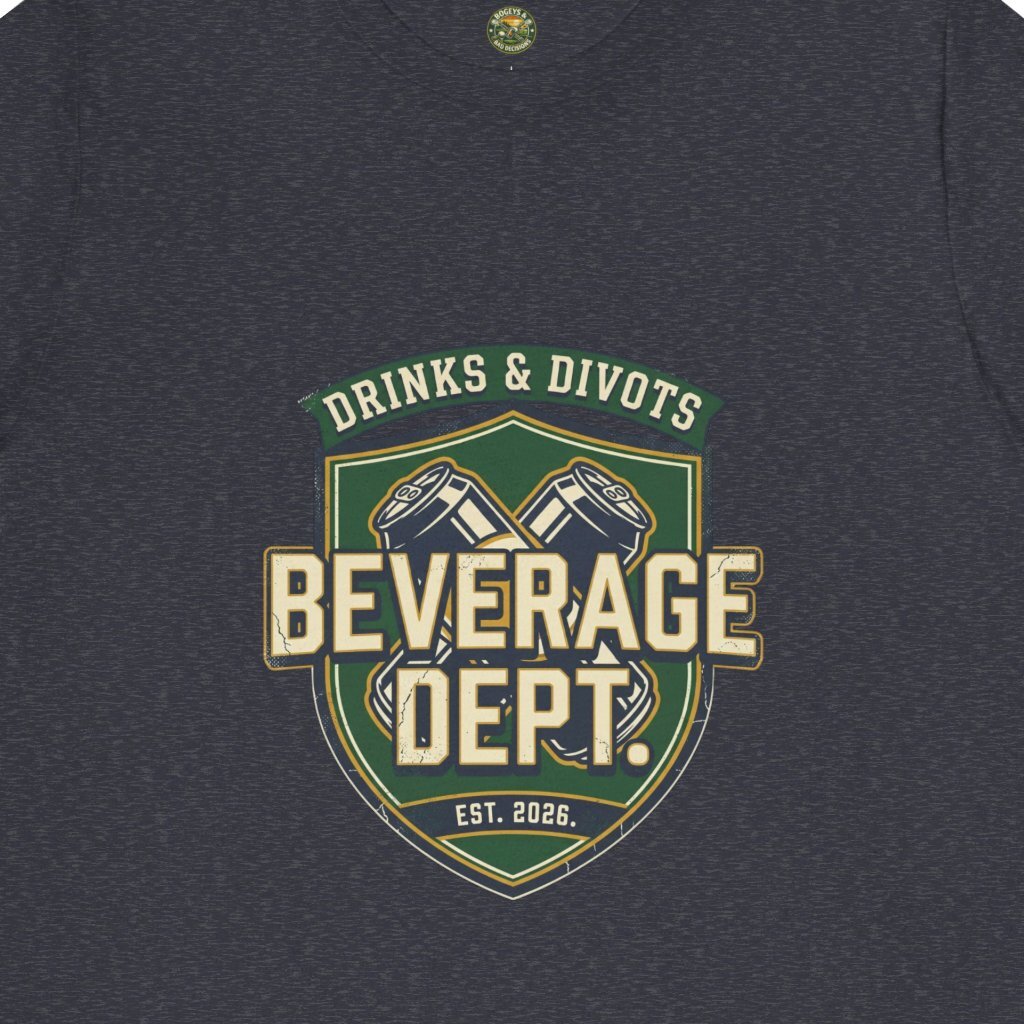 D&D Beverage Department Tee — Crossed Beer Cans Crest