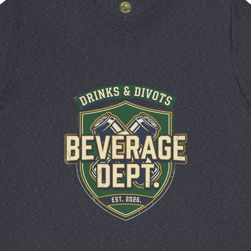 D&D Beverage Department Tee — Crossed Beer Cans Crest