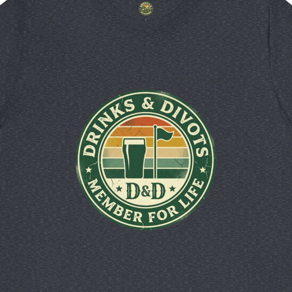 Drinks & Divots Member For Life Tee — Sunset Badge