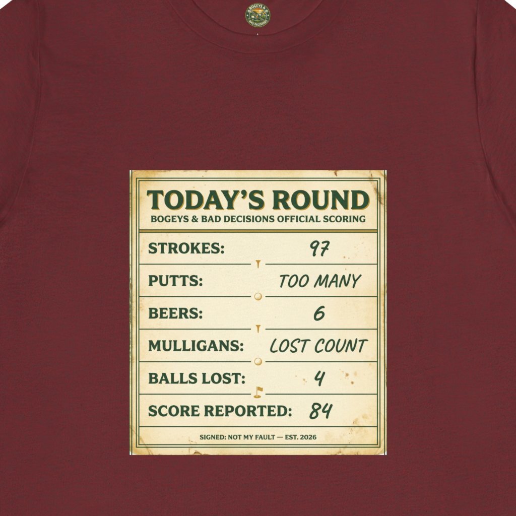 Today's Round Tee — Vintage Faux Scorecard