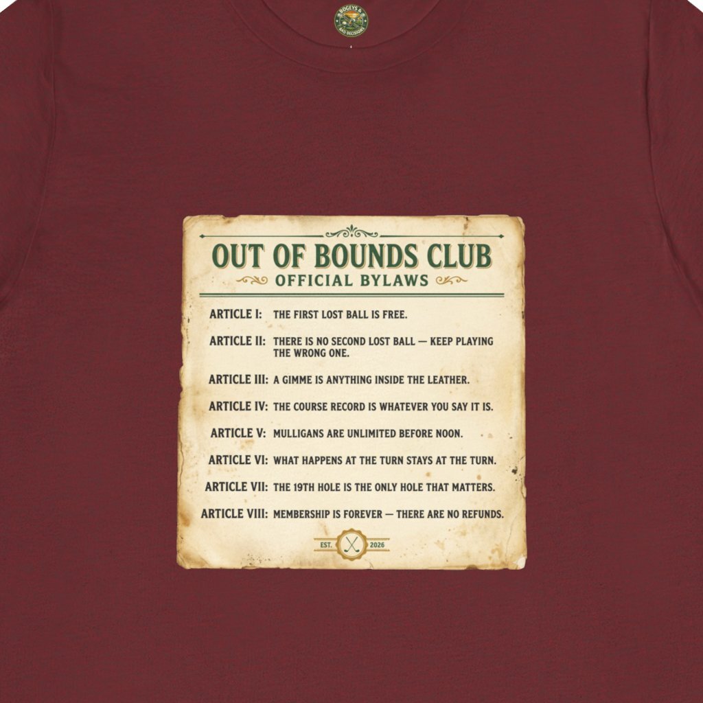 OBC Club Bylaws Tee — Vintage Fake Rulebook
