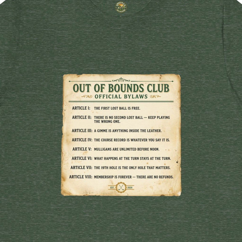 OBC Club Bylaws Tee — Vintage Fake Rulebook