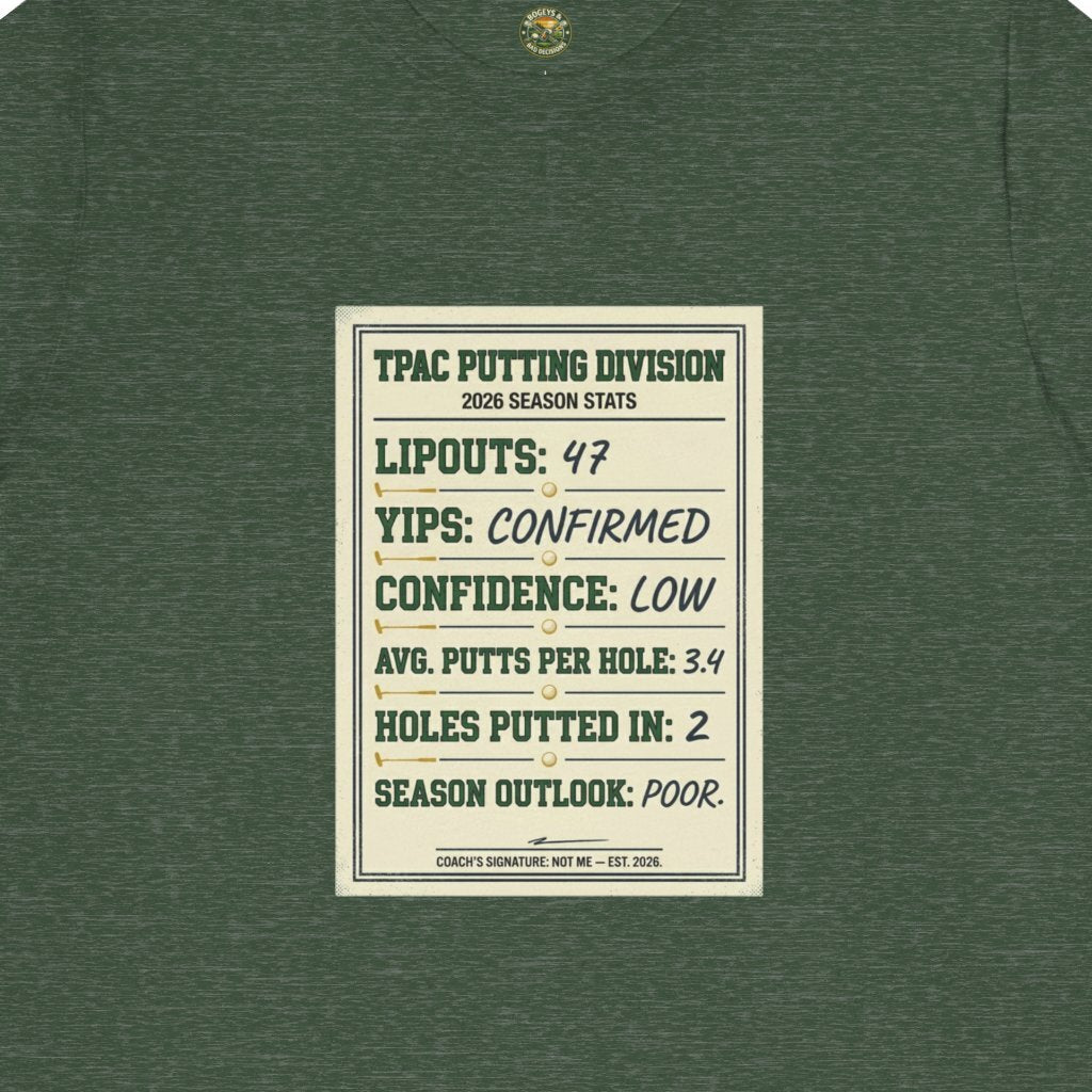 TPAC Putting Stats Sheet Tee — 2026 Season