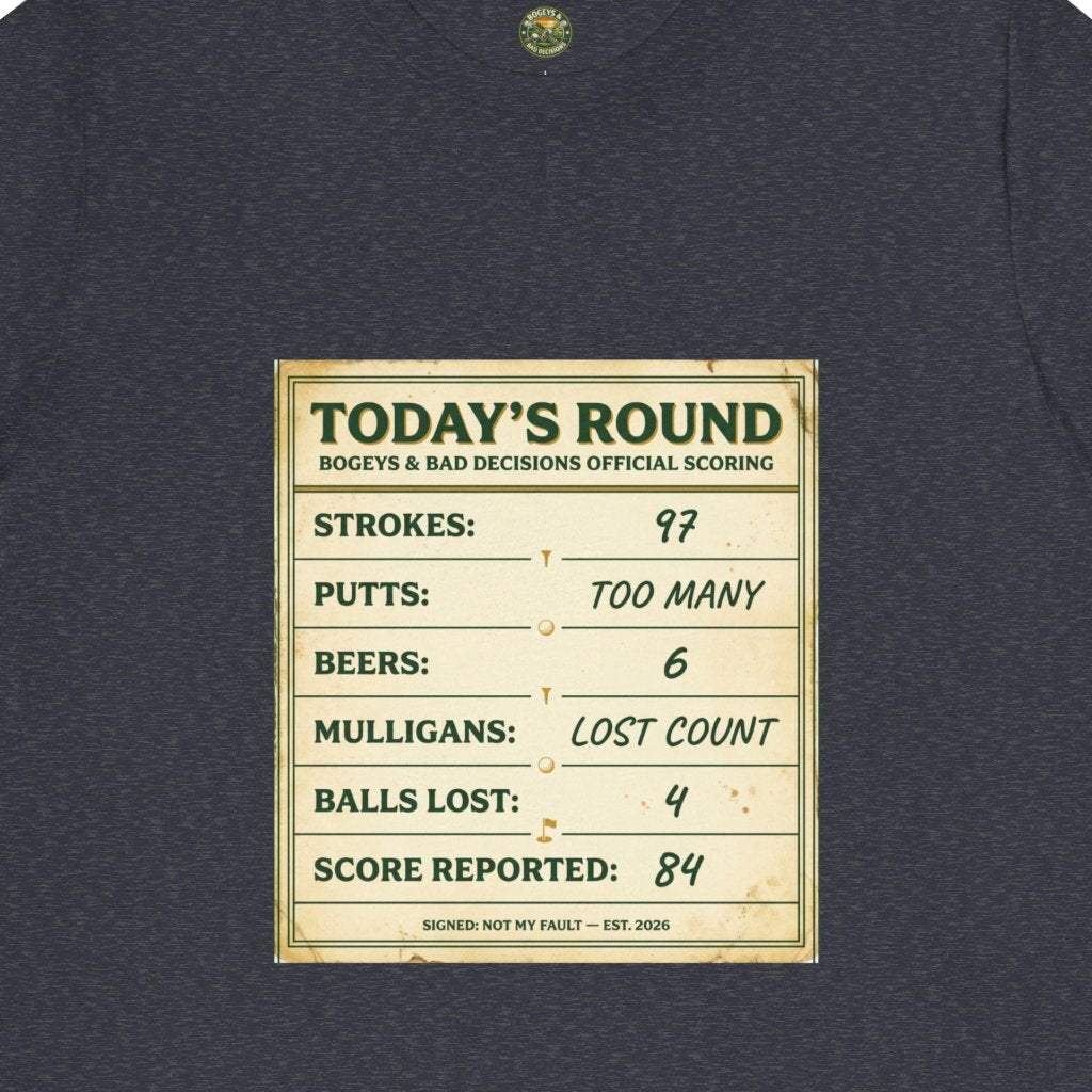 Today's Round Tee — Vintage Faux Scorecard