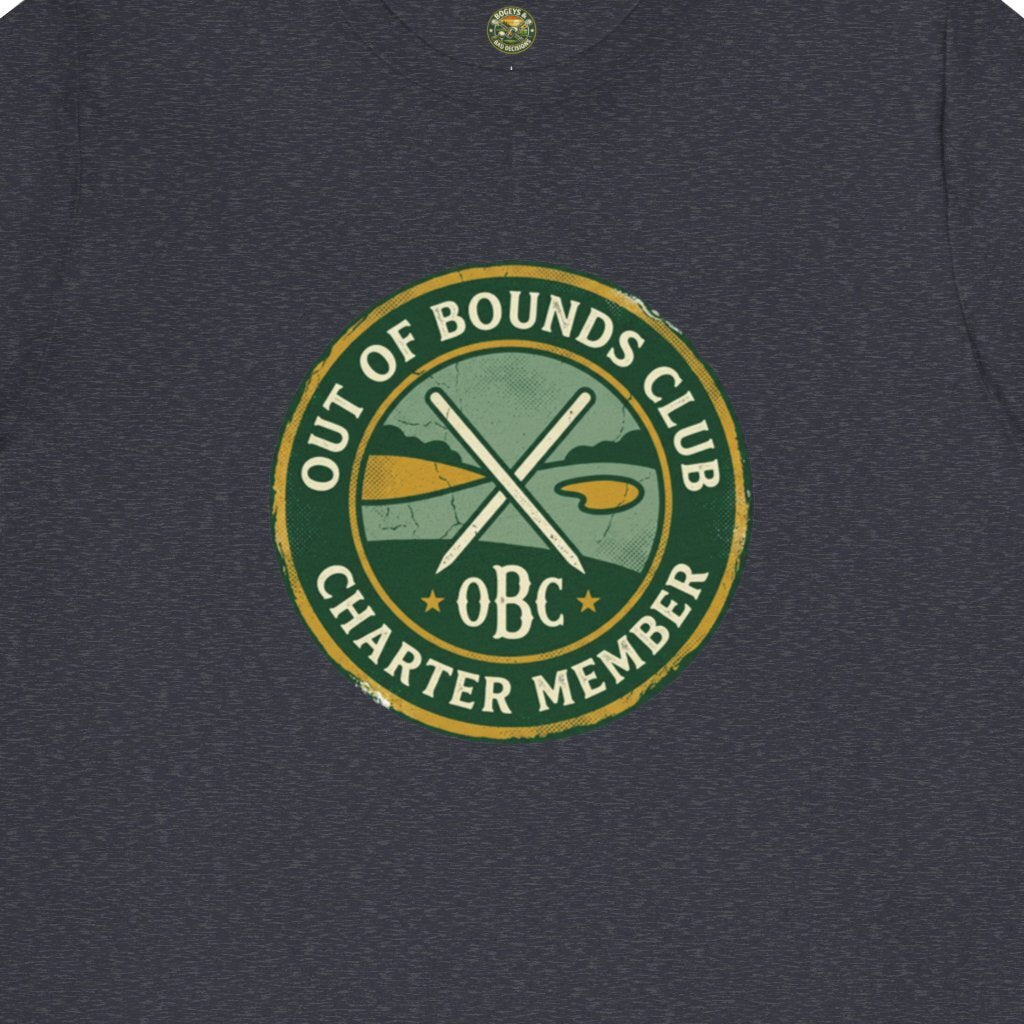 Out of Bounds Club Charter Member Badge Tee