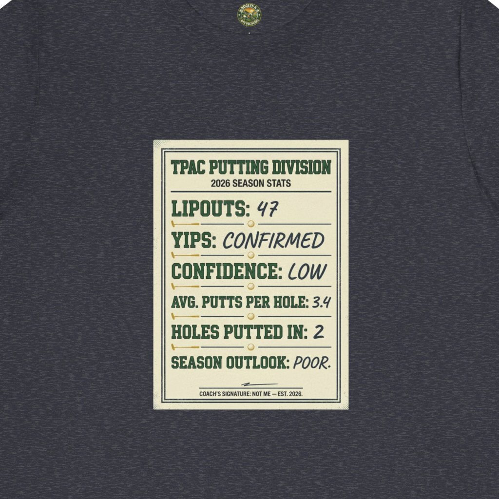 TPAC Putting Stats Sheet Tee — 2026 Season