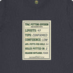 TPAC Putting Stats Sheet Tee — 2026 Season