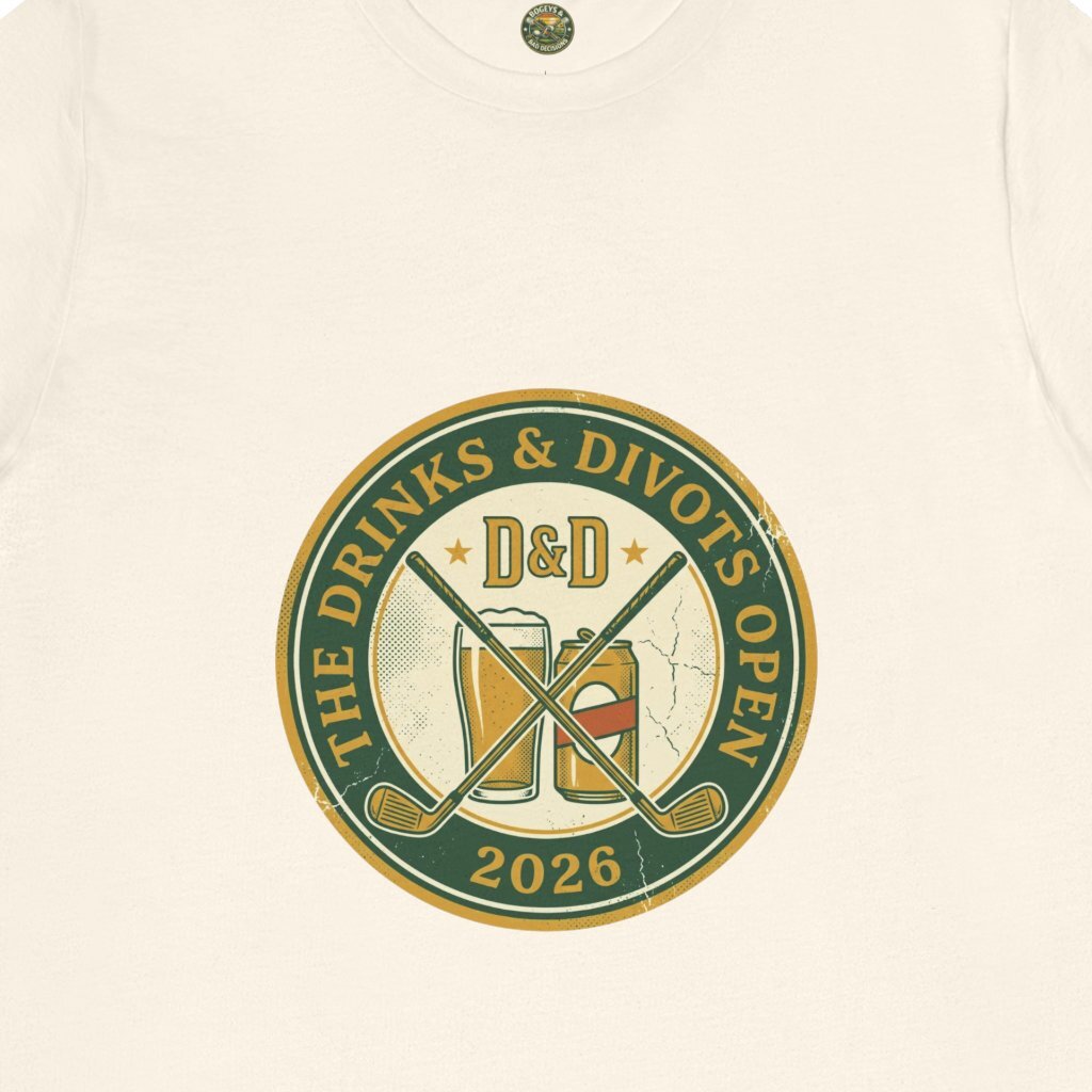 Drinks & Divots Open Badge Tee