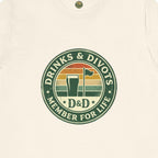 Drinks & Divots Member For Life Tee — Sunset Badge