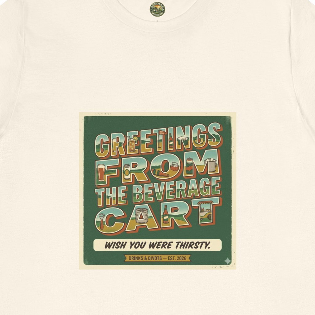 Greetings From The Beverage Cart — Vintage Postcard Tee