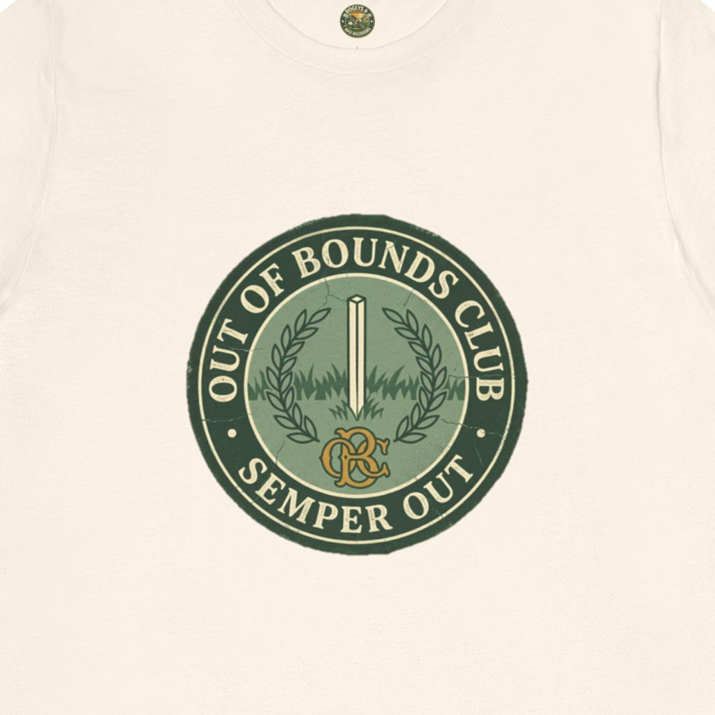 Semper Out Tee - OBC Fake Latin Motto Badge