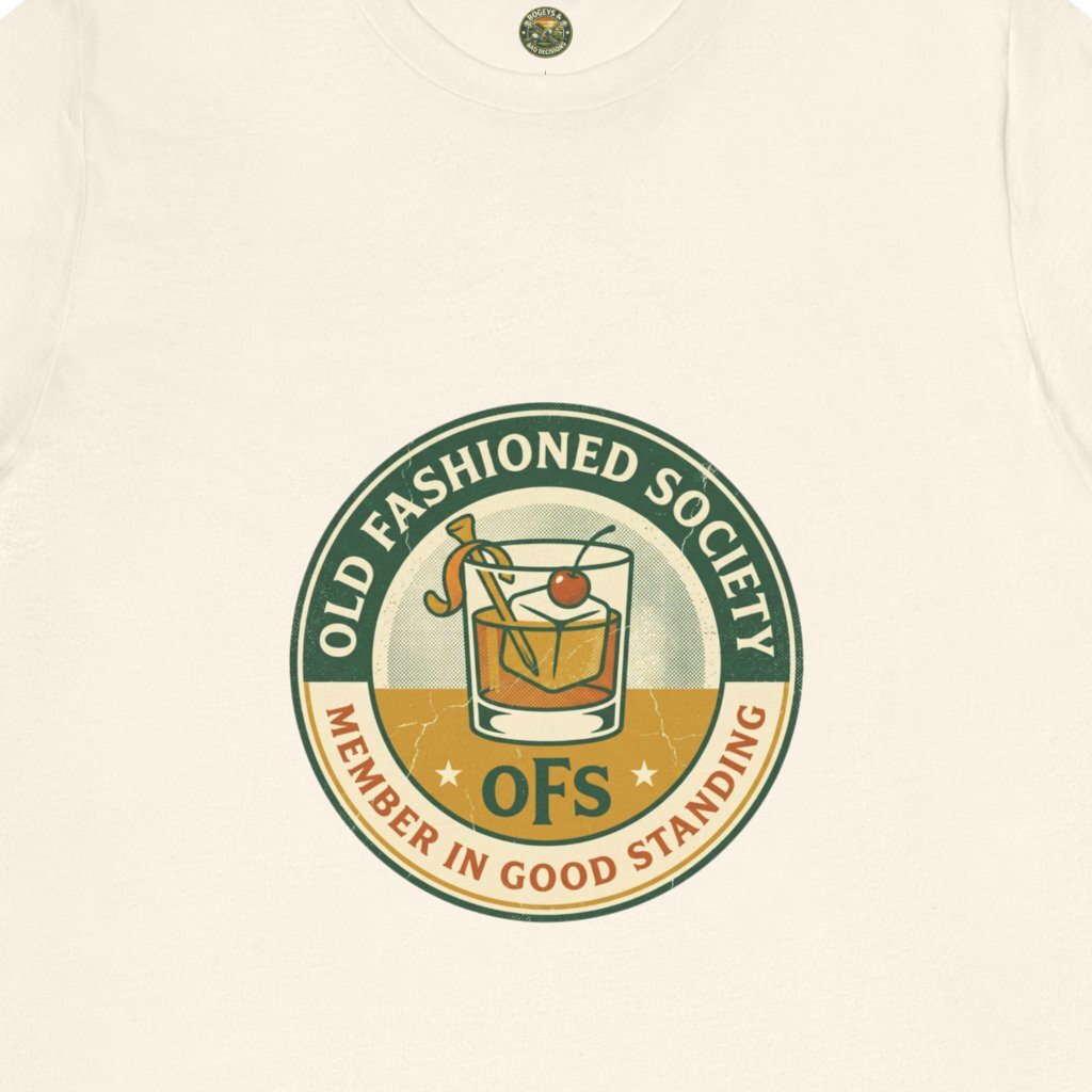 Old Fashioned Society Tee - Cocktail Badge