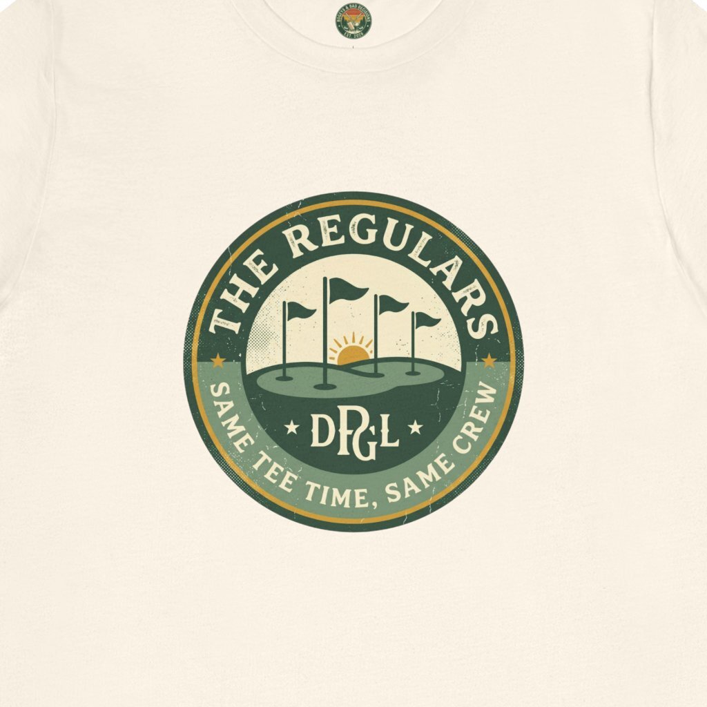 The Regulars Tee — Same Foursome Member Badge