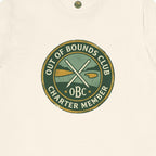 Out of Bounds Club Charter Member Badge Tee