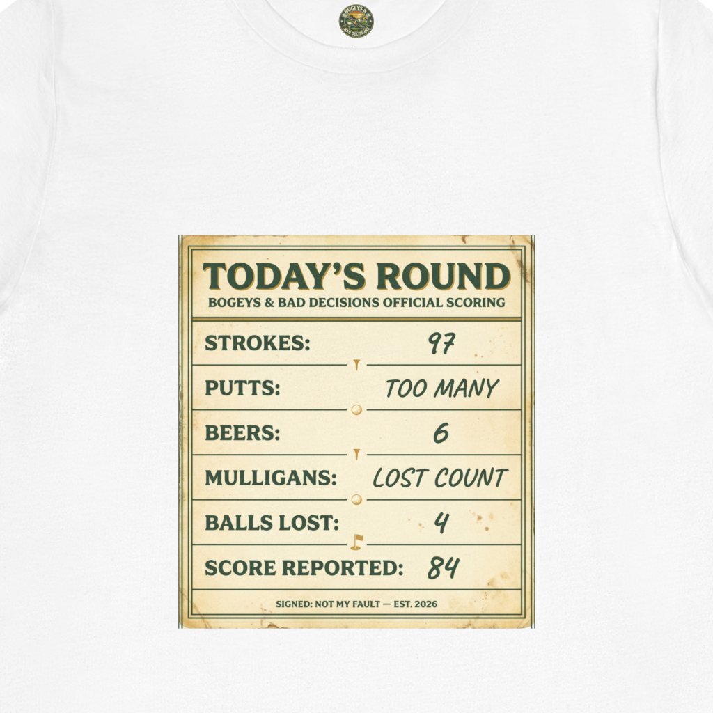 Today's Round Tee — Vintage Faux Scorecard