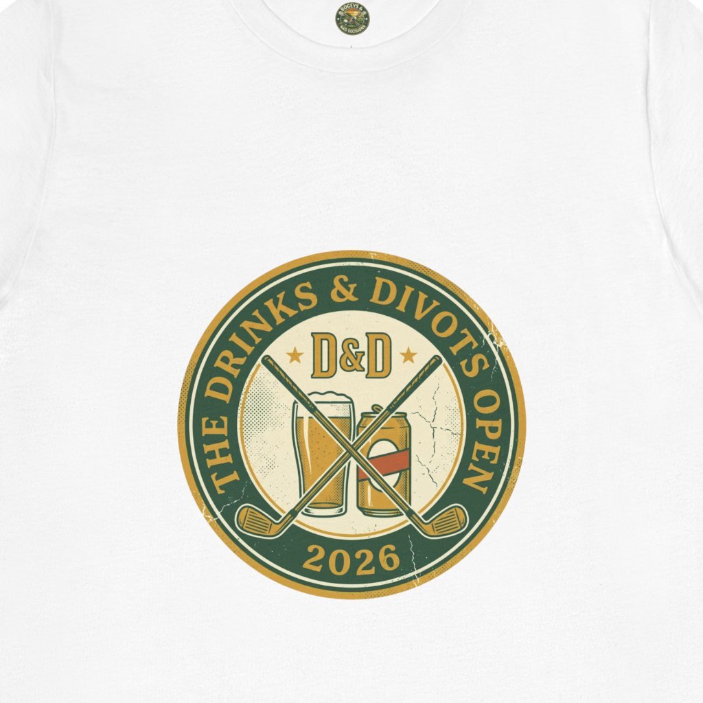 Drinks & Divots Open Badge Tee