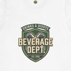 D&D Beverage Department Tee — Crossed Beer Cans Crest