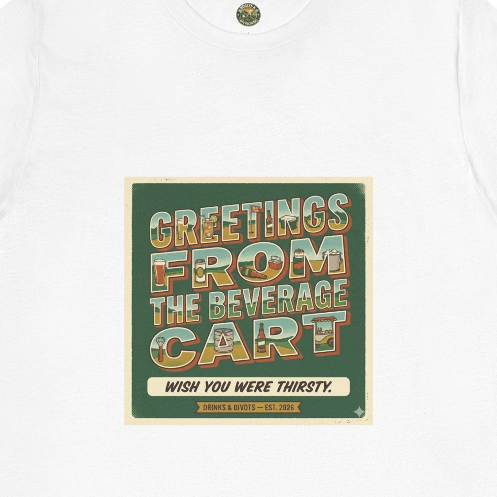 Greetings From The Beverage Cart — Vintage Postcard Tee