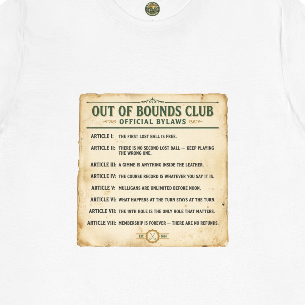 OBC Club Bylaws Tee — Vintage Fake Rulebook