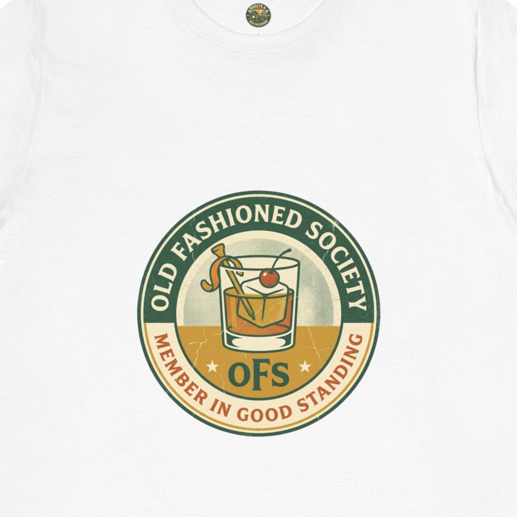 Old Fashioned Society Tee - Cocktail Badge