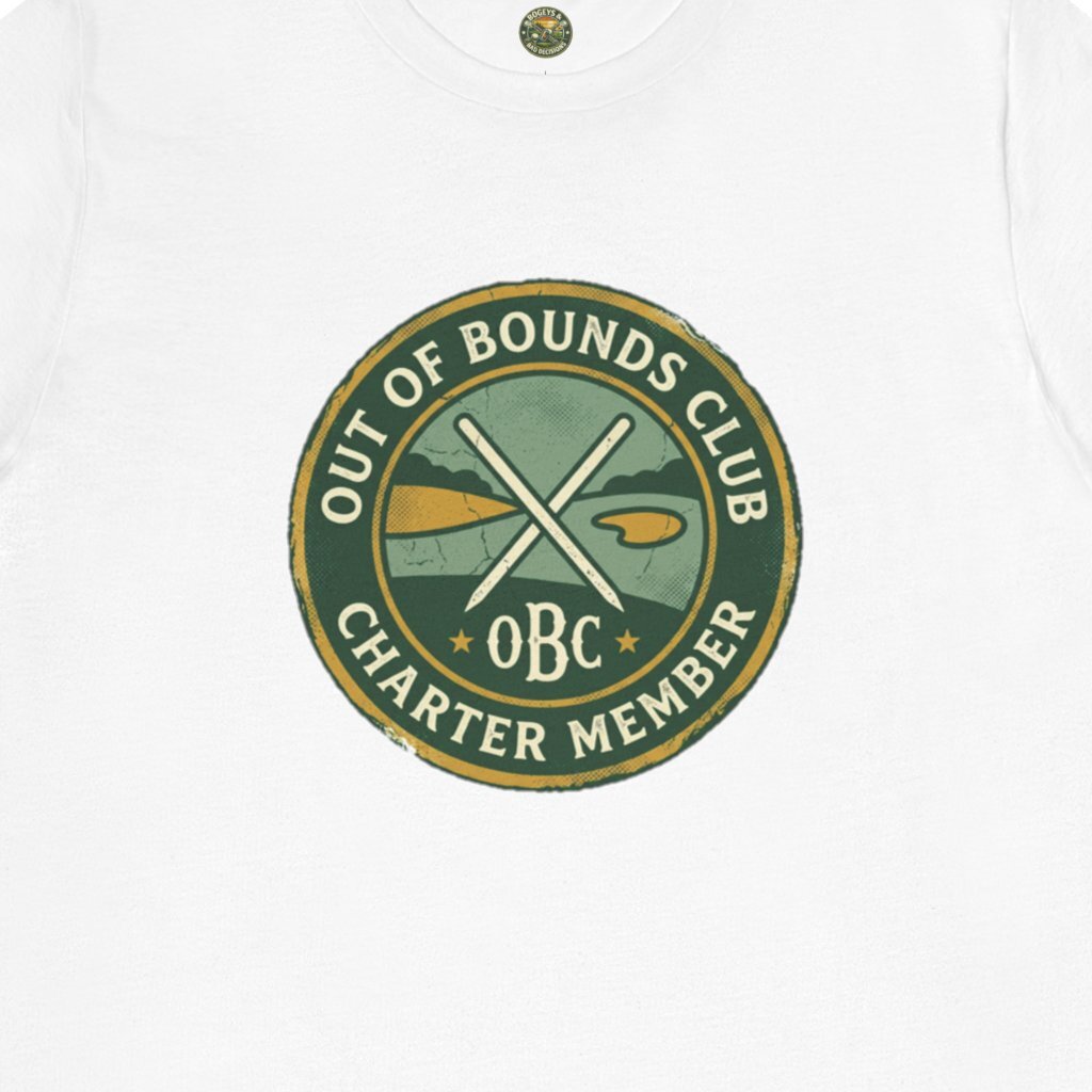 Out of Bounds Club Charter Member Badge Tee