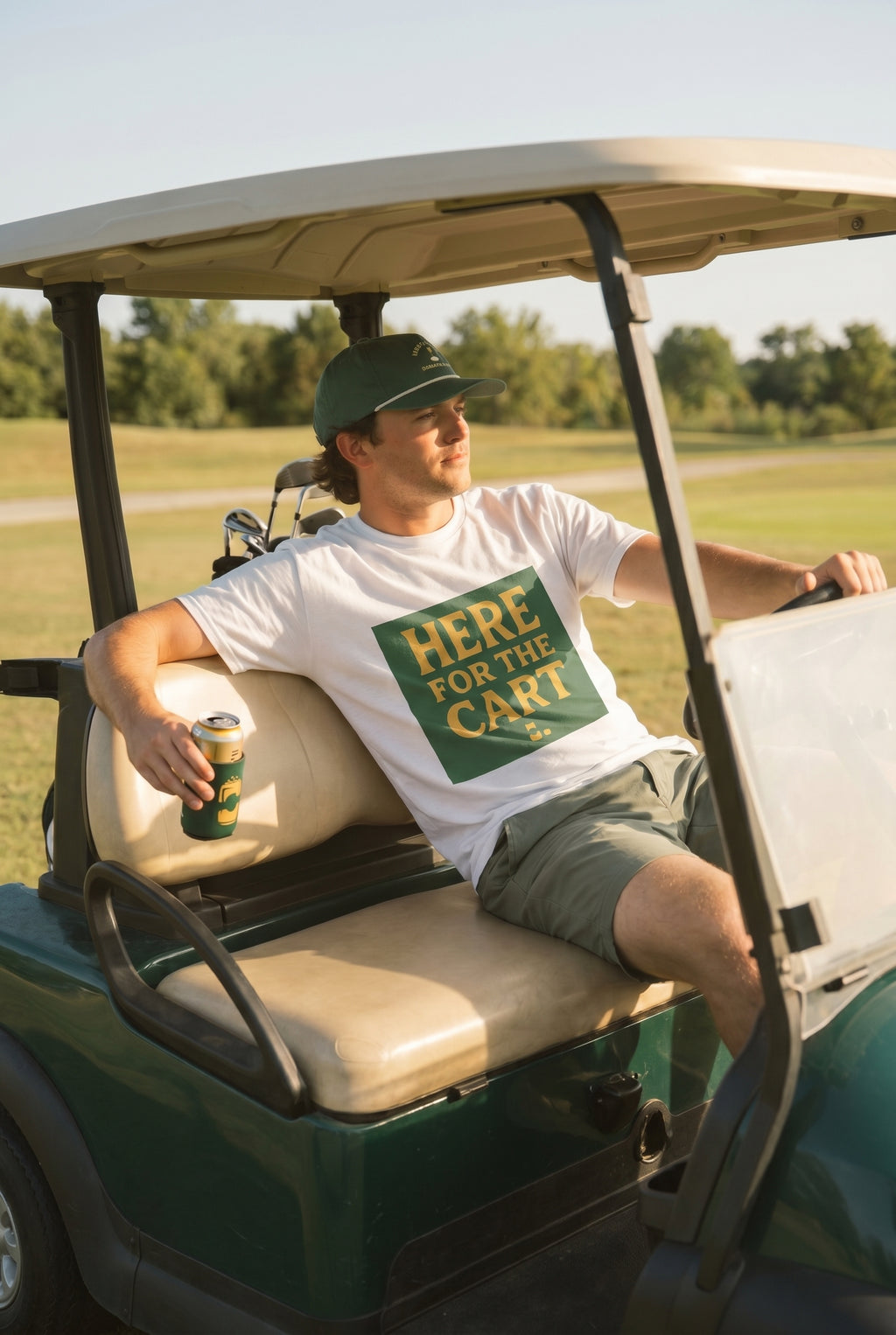 Here For The Cart — Vintage Golf & Beer Tee