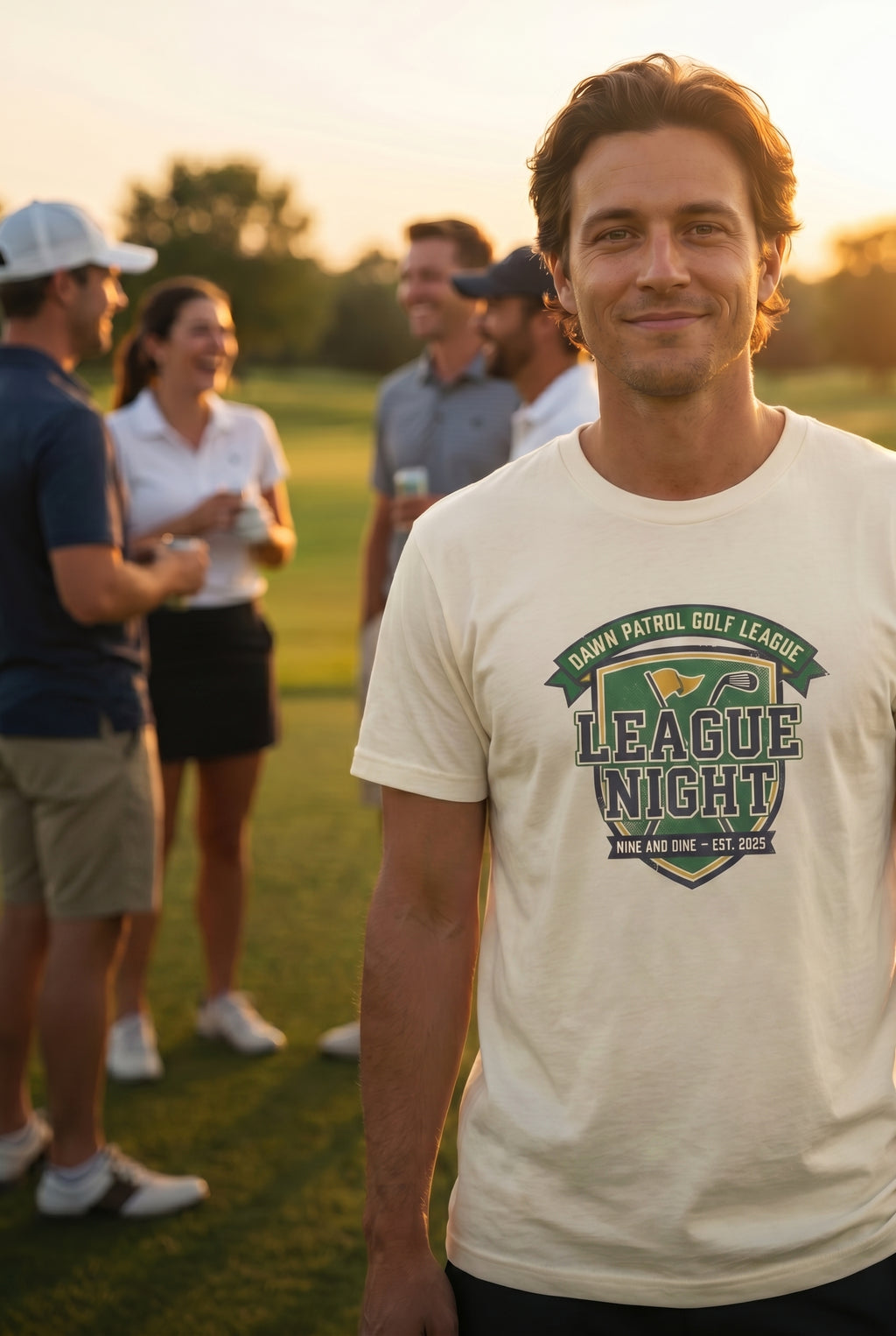 League Night Tee — Recreational Golf League Crest