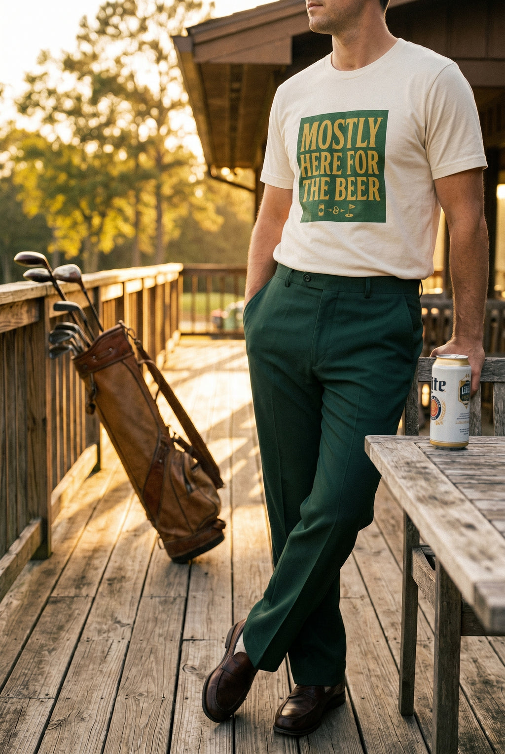 Mostly Here for the Beer - Vintage Golf Tee