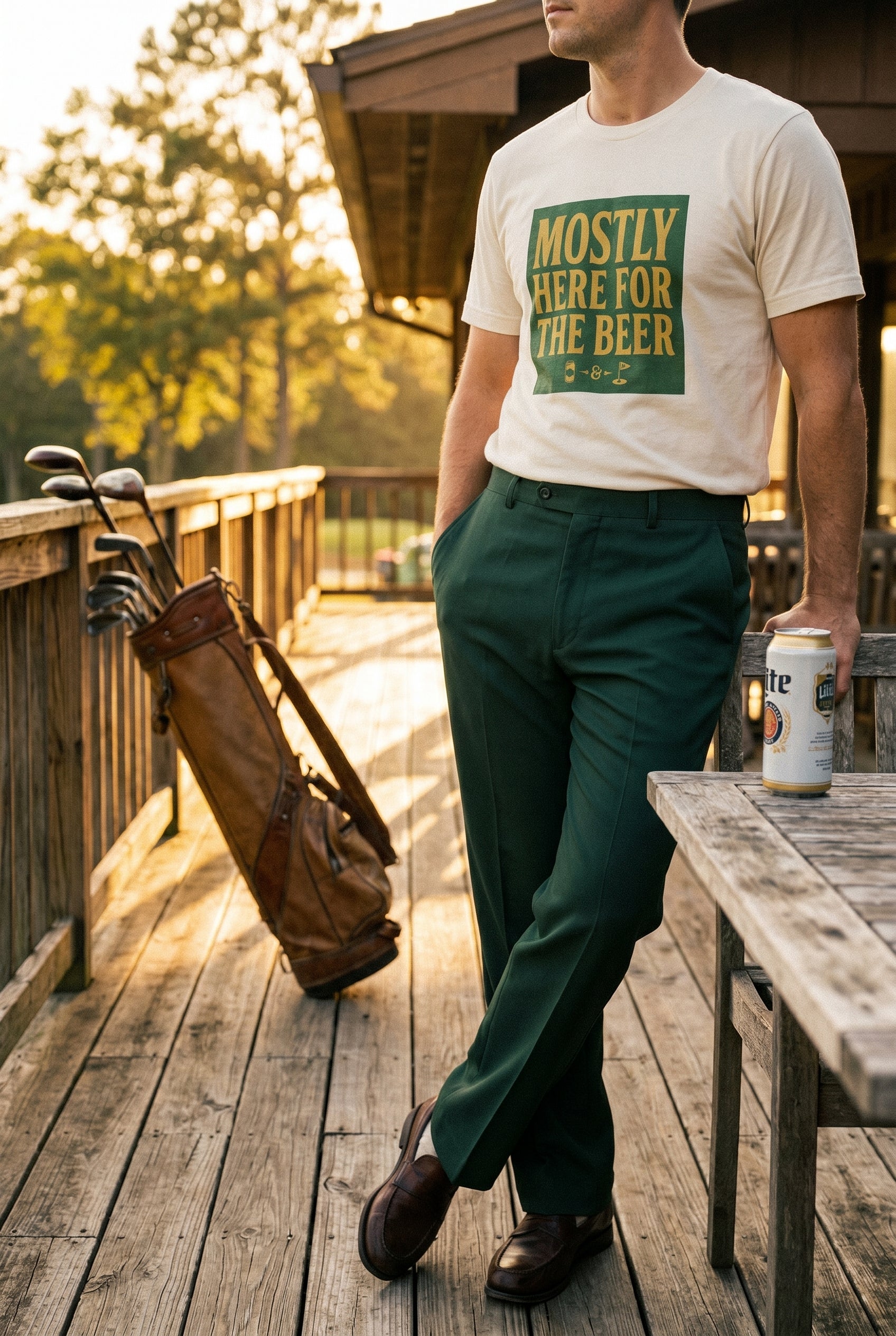 Mostly Here for the Beer - Vintage Golf Tee