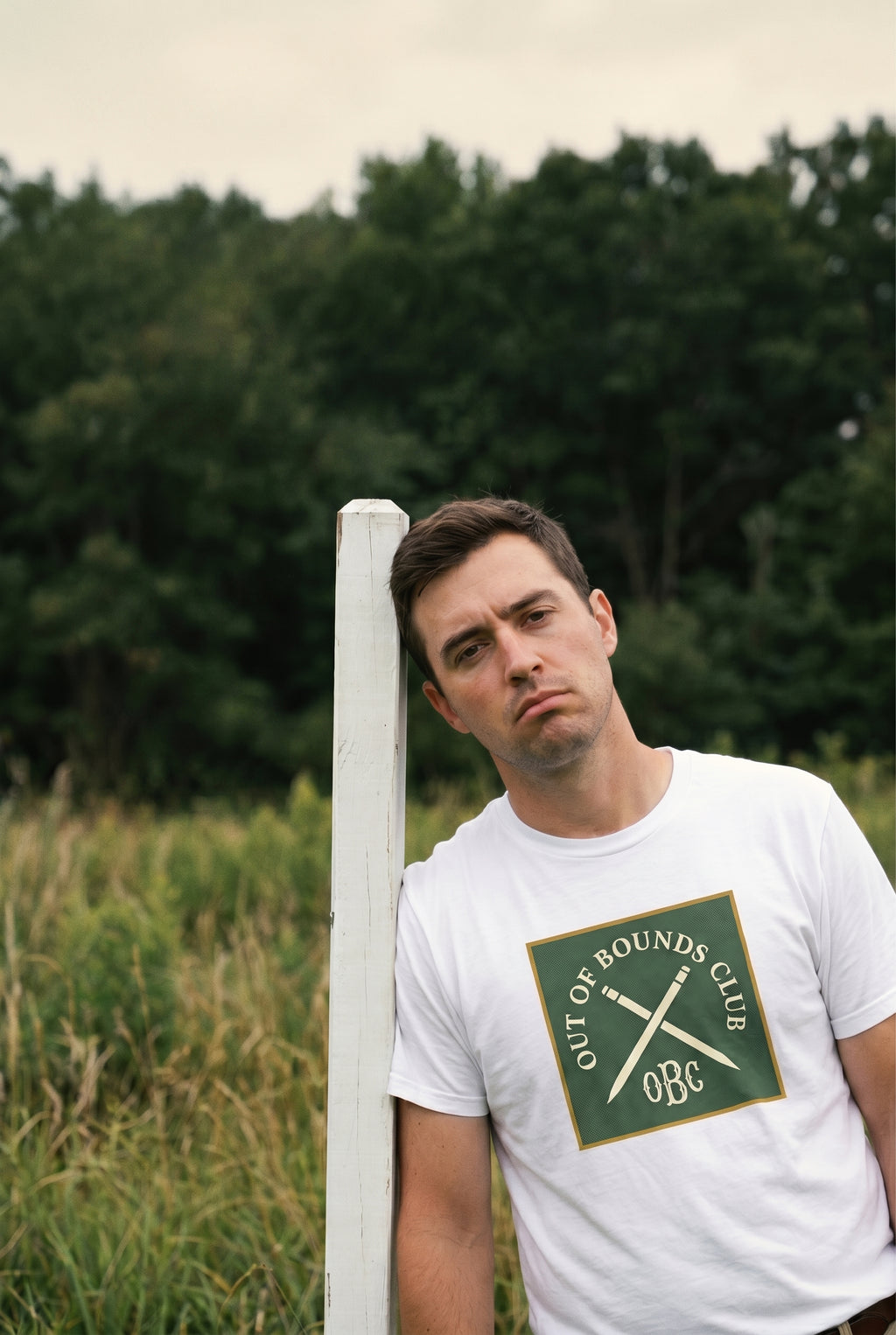 Out of Bounds Club Tee - Crossed Stakes Heraldic Mark