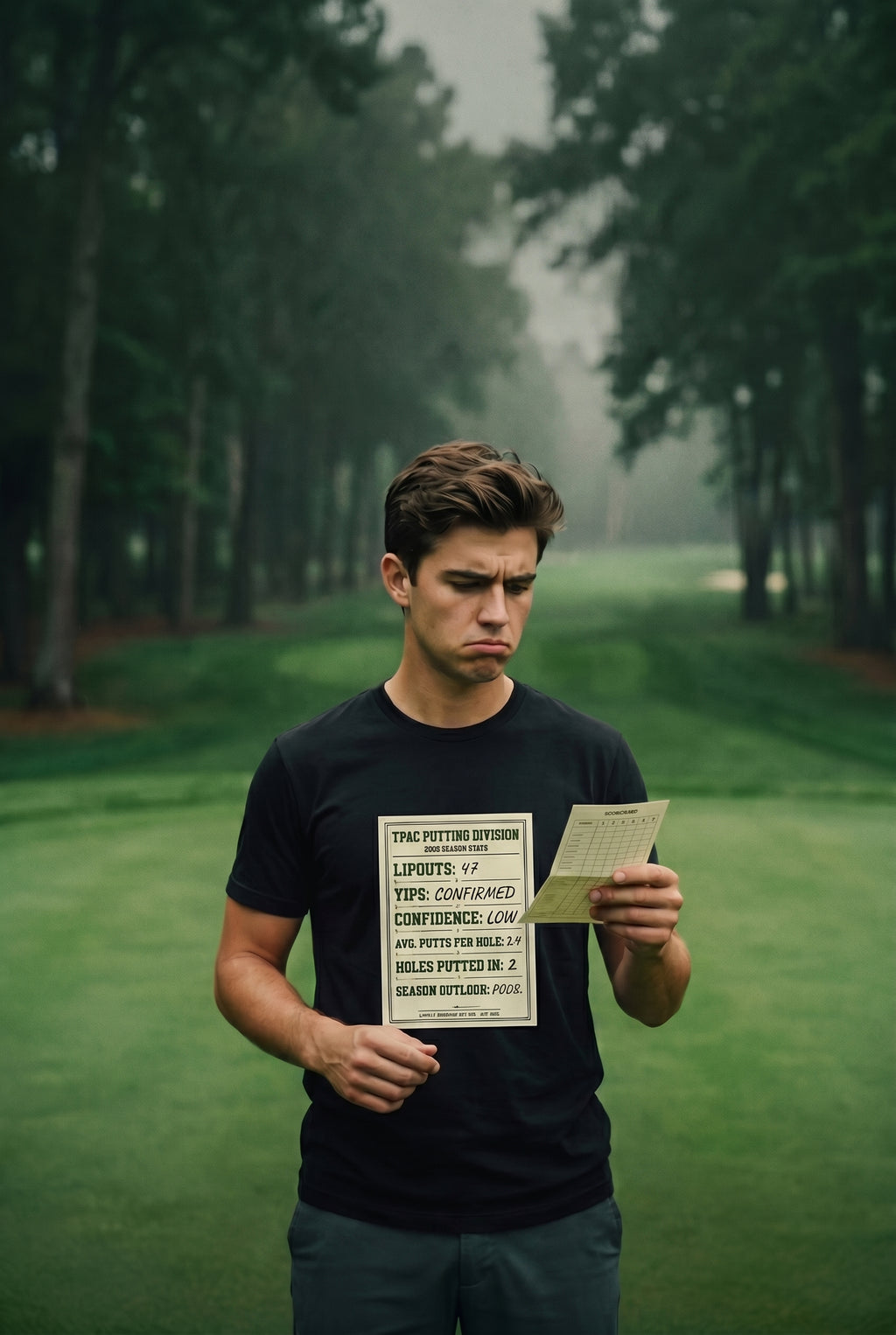 TPAC Putting Stats Sheet Tee — 2026 Season